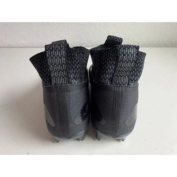 Men's  Sz 10.5 Nike Alpha Menace Elite 3 Black Football Cleats CT6648-010 NEW - Picture 8 of 13